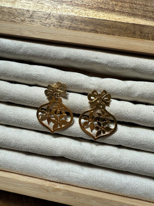 Gold Ornament Earrings