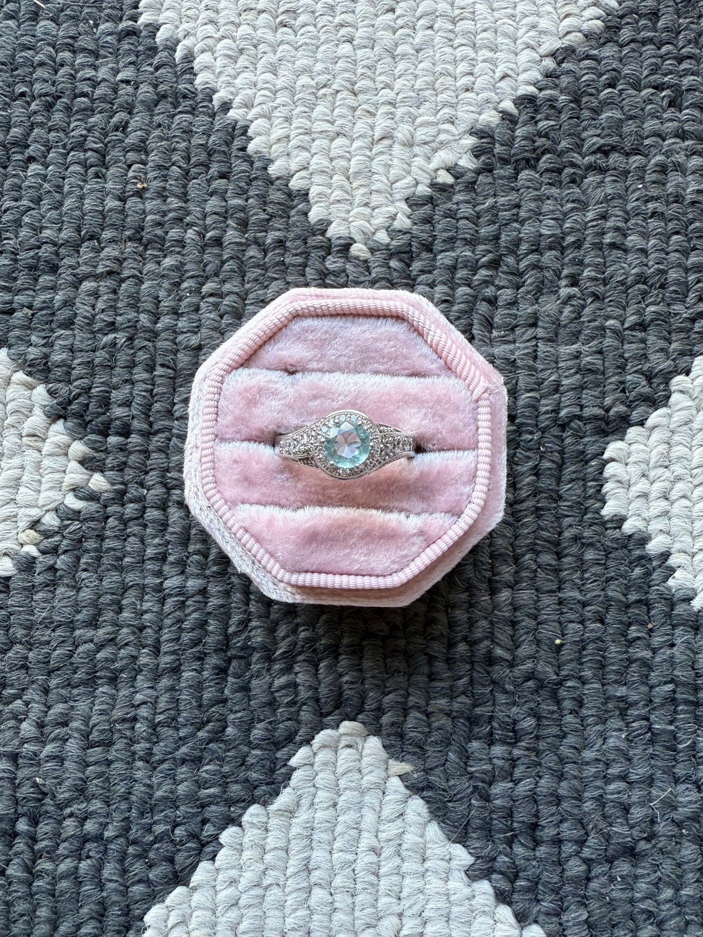 Light Blue Sterling Ring (8.75)