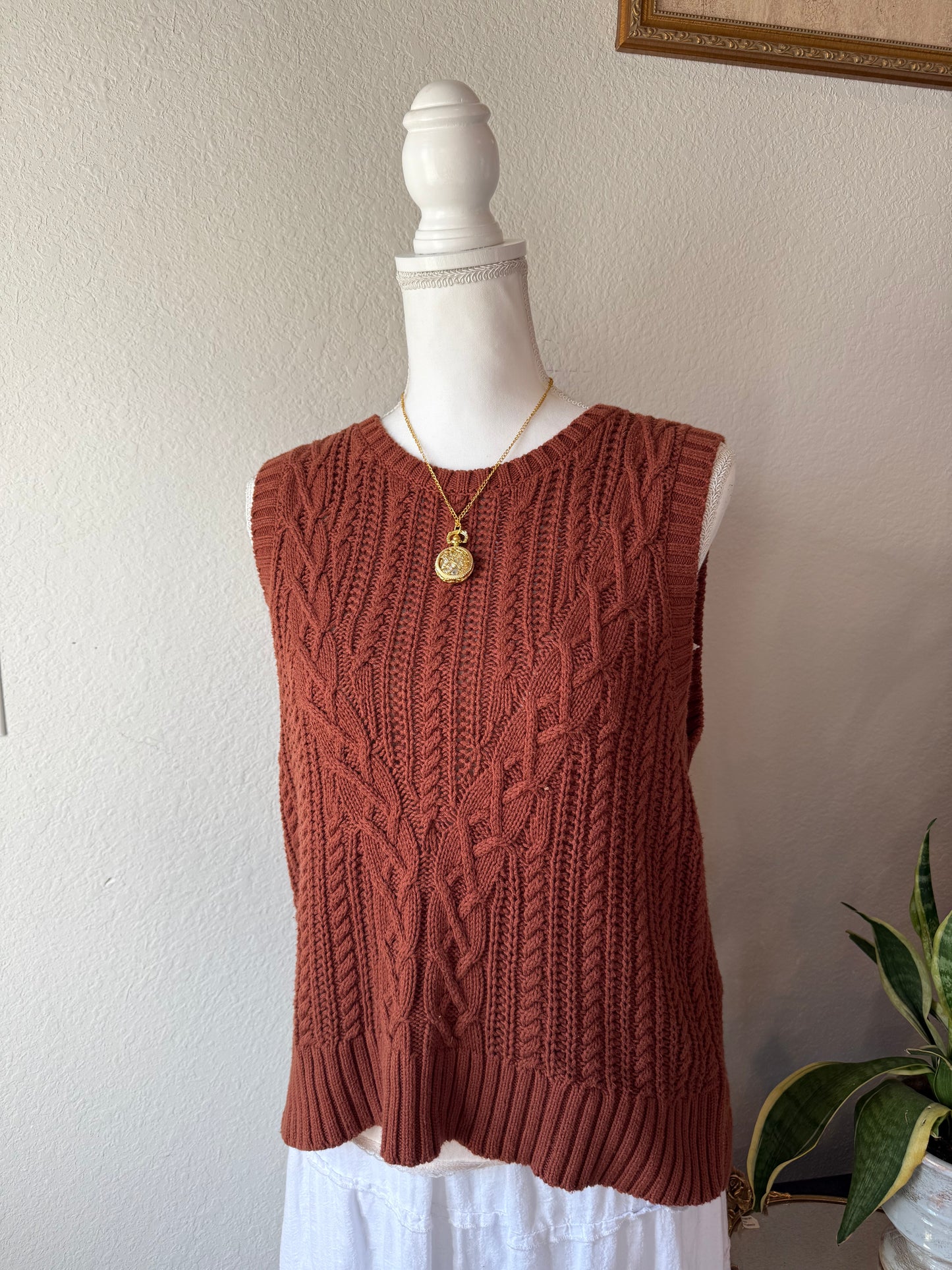 Burnt Orange Sweater Vest