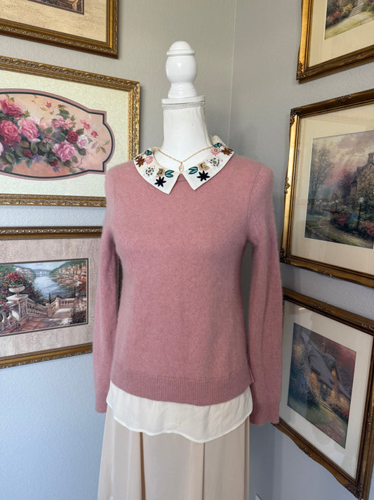 Cashmere Pink Collared Sweater