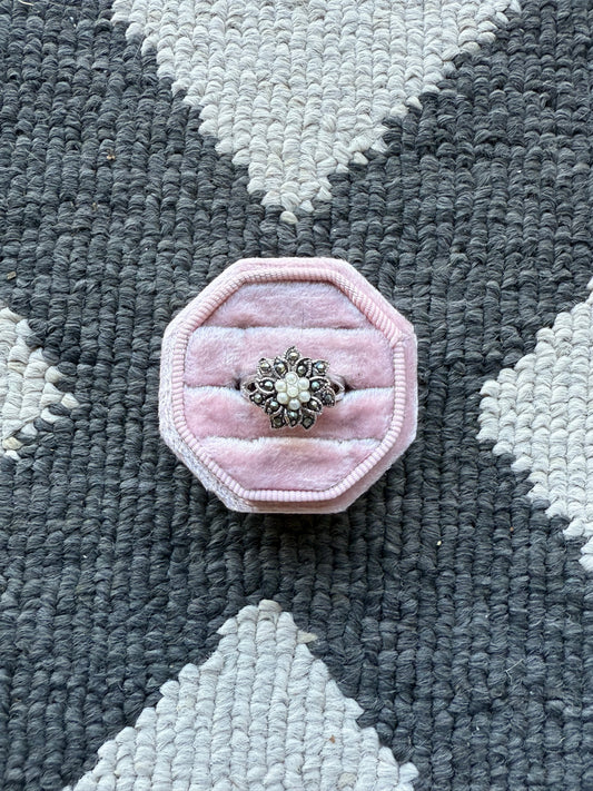 Sterling Pearl Flower Ring (6)