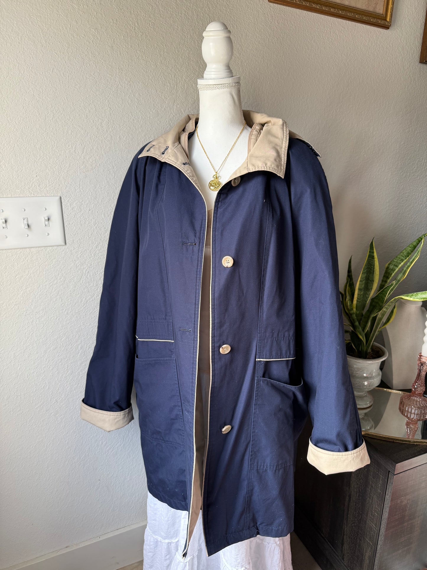 Navy London Fog Coat