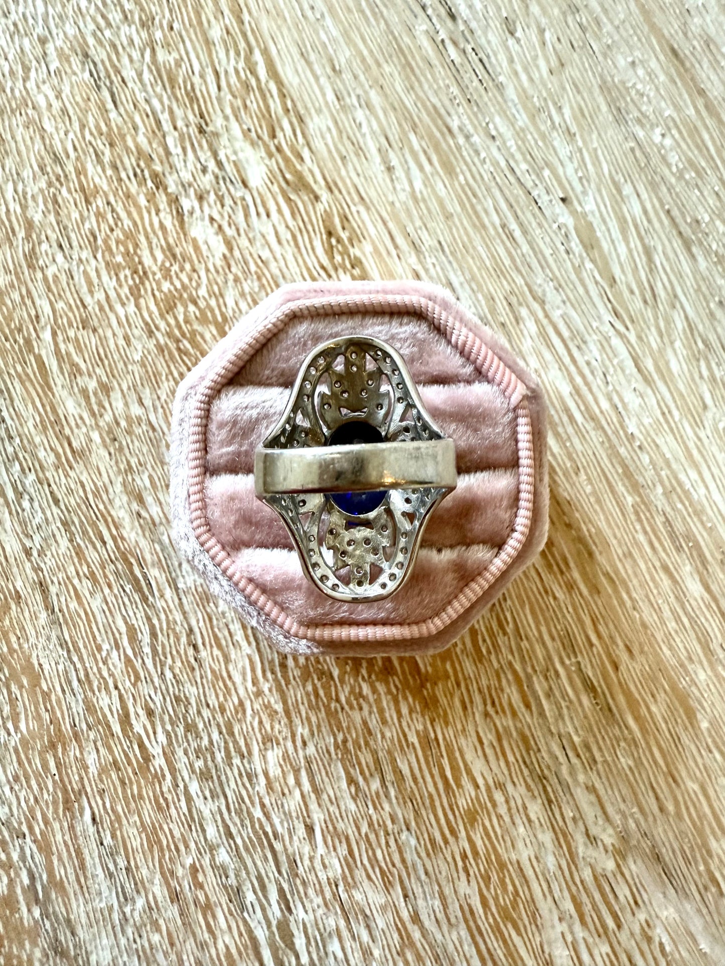 Sterling Sapphire Shield Ring (8)