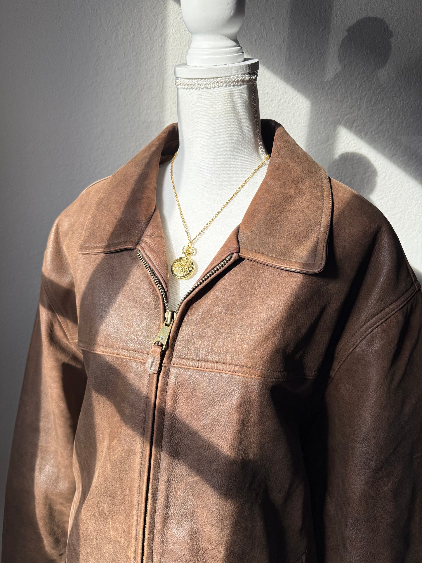 Dockers Brown Leather Jacket