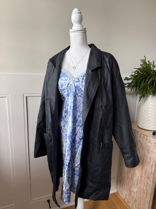 Black Leather Trench