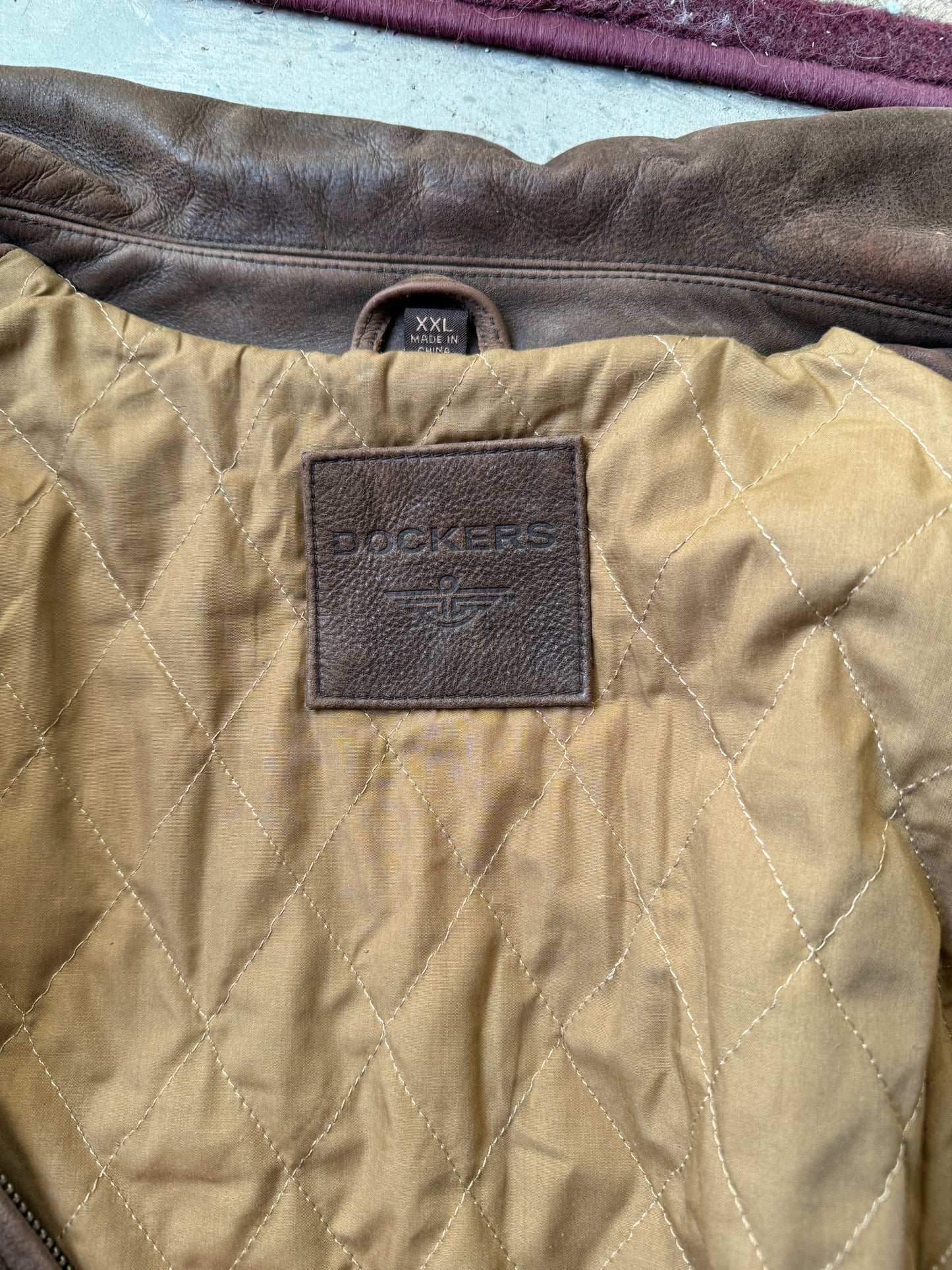 Dockers Brown Leather Jacket