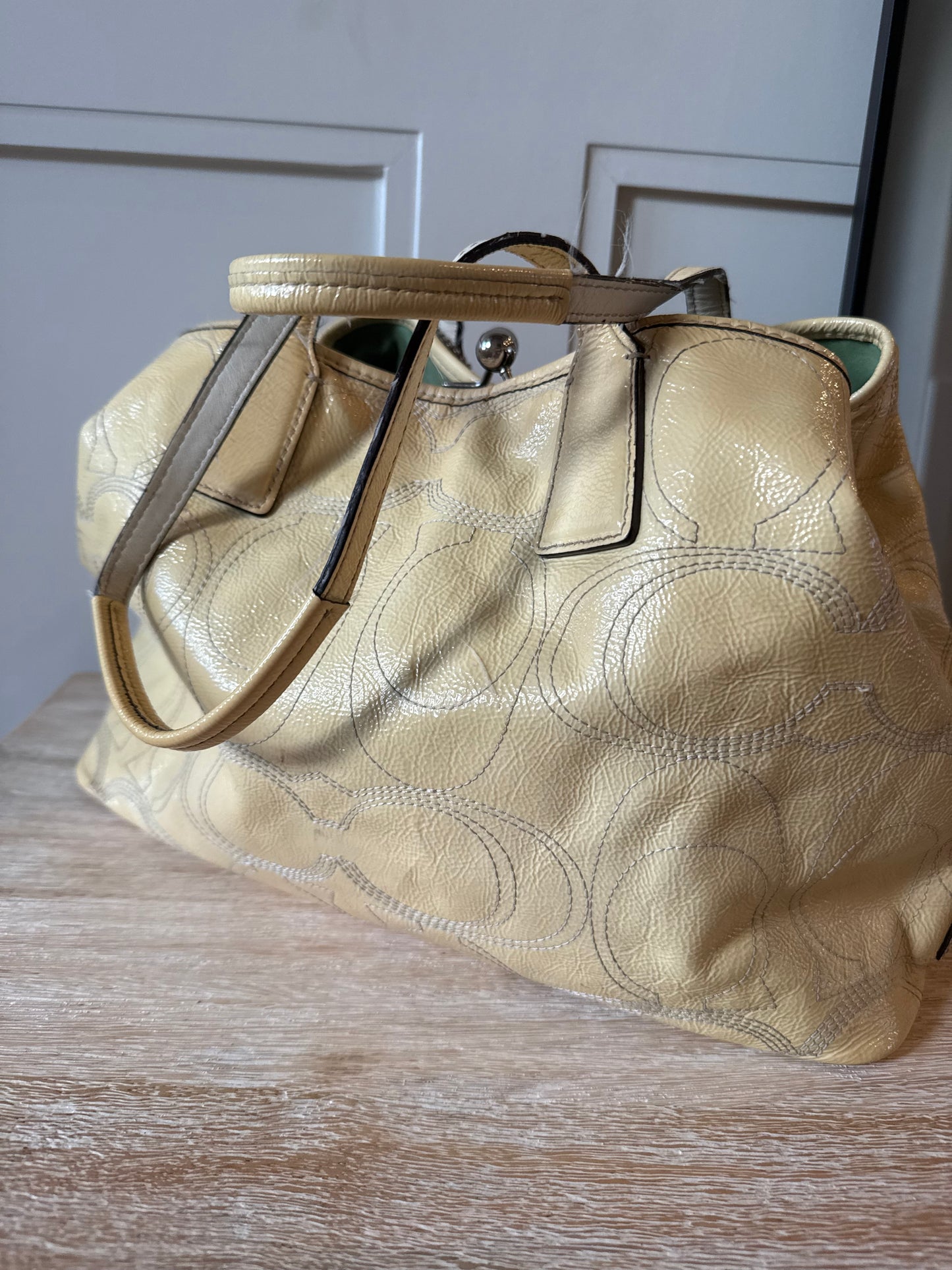 Coach Pastel Yellow Bag