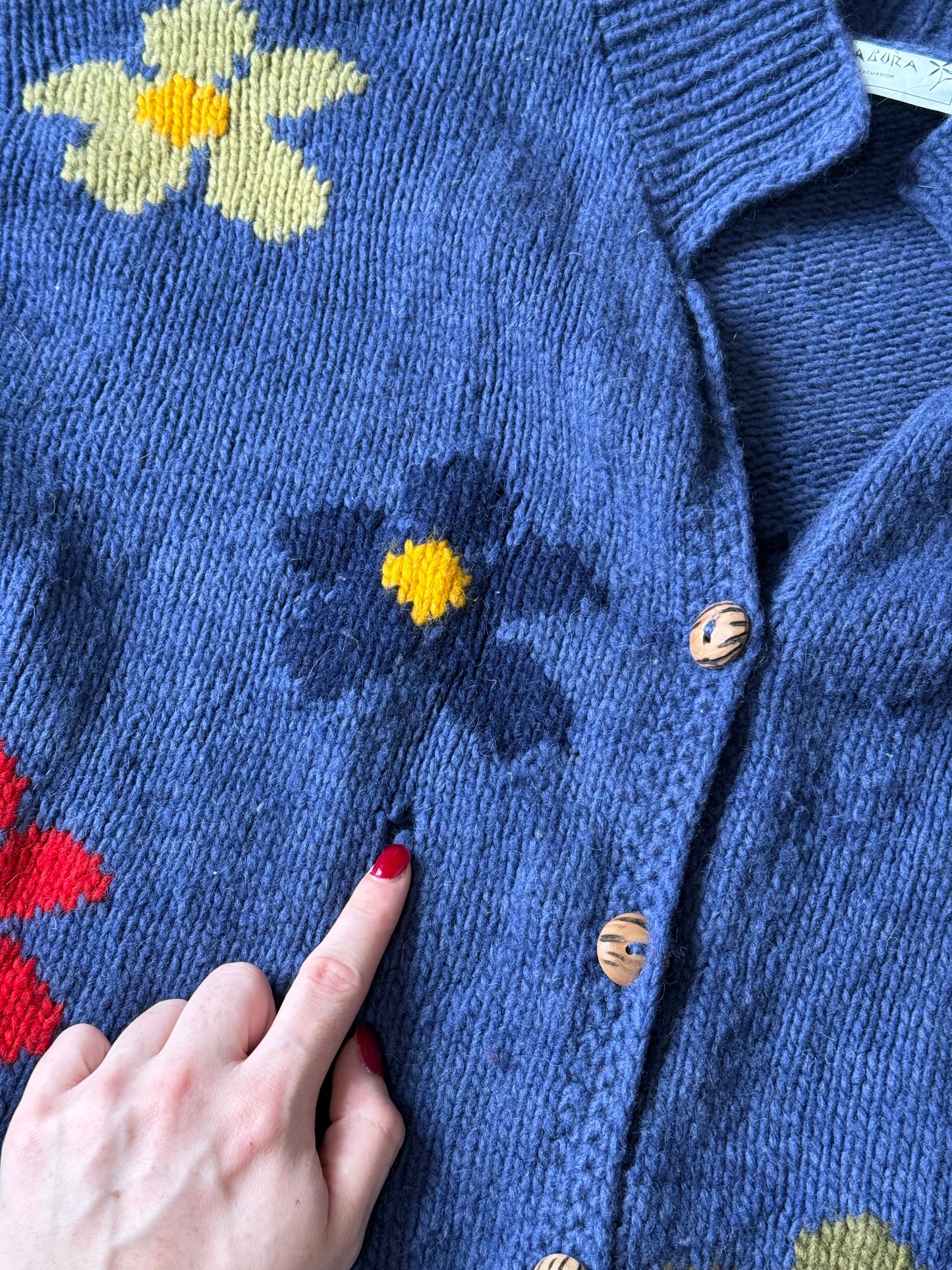 Daisy Knit Handmade Cardigan Sweater