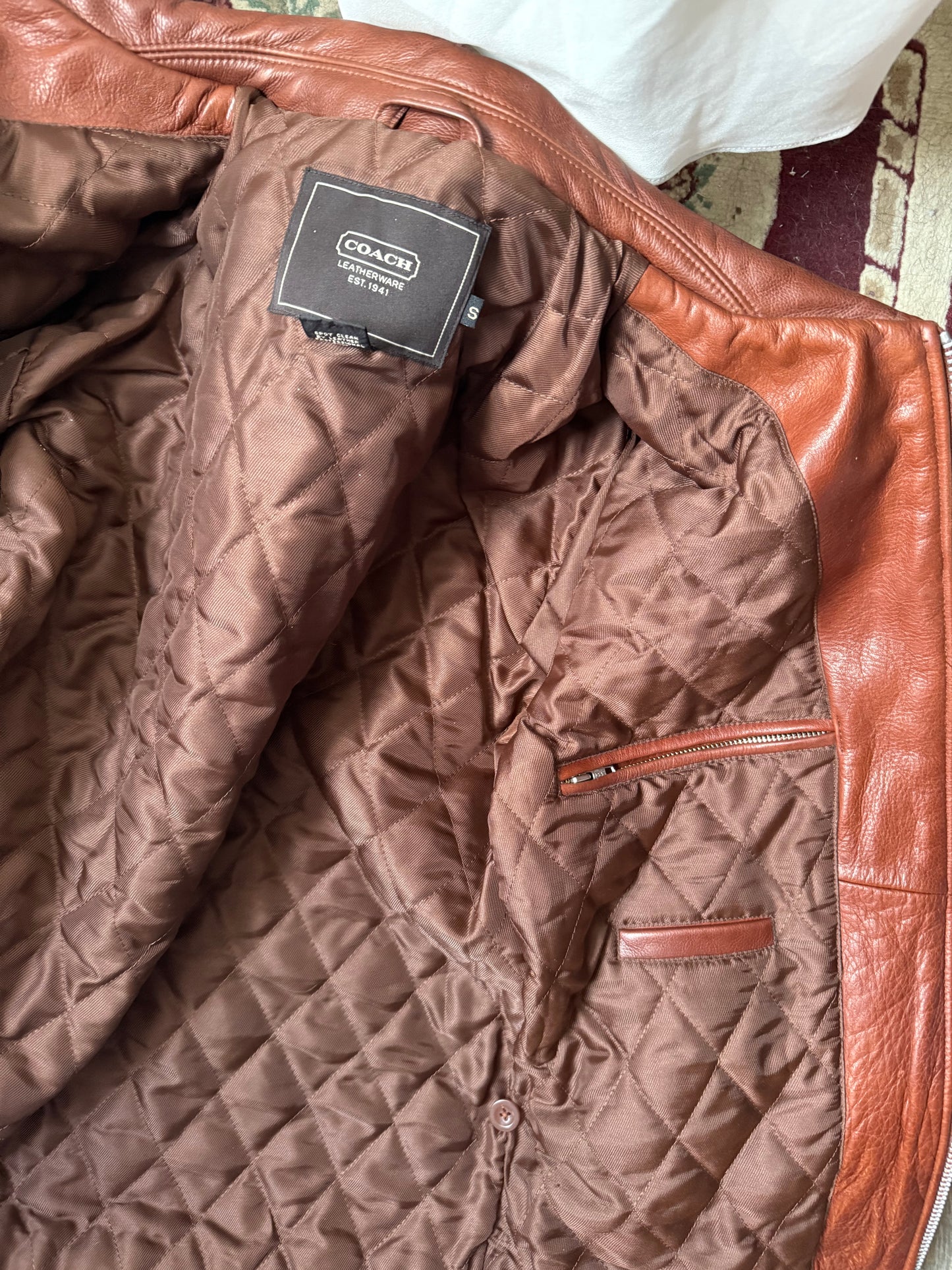 Coach Brown Leather Jacket