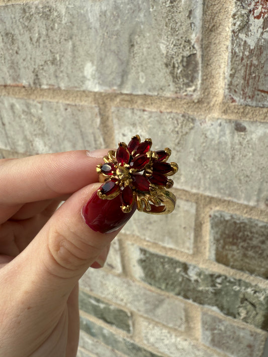Red Cluster Ring (8)