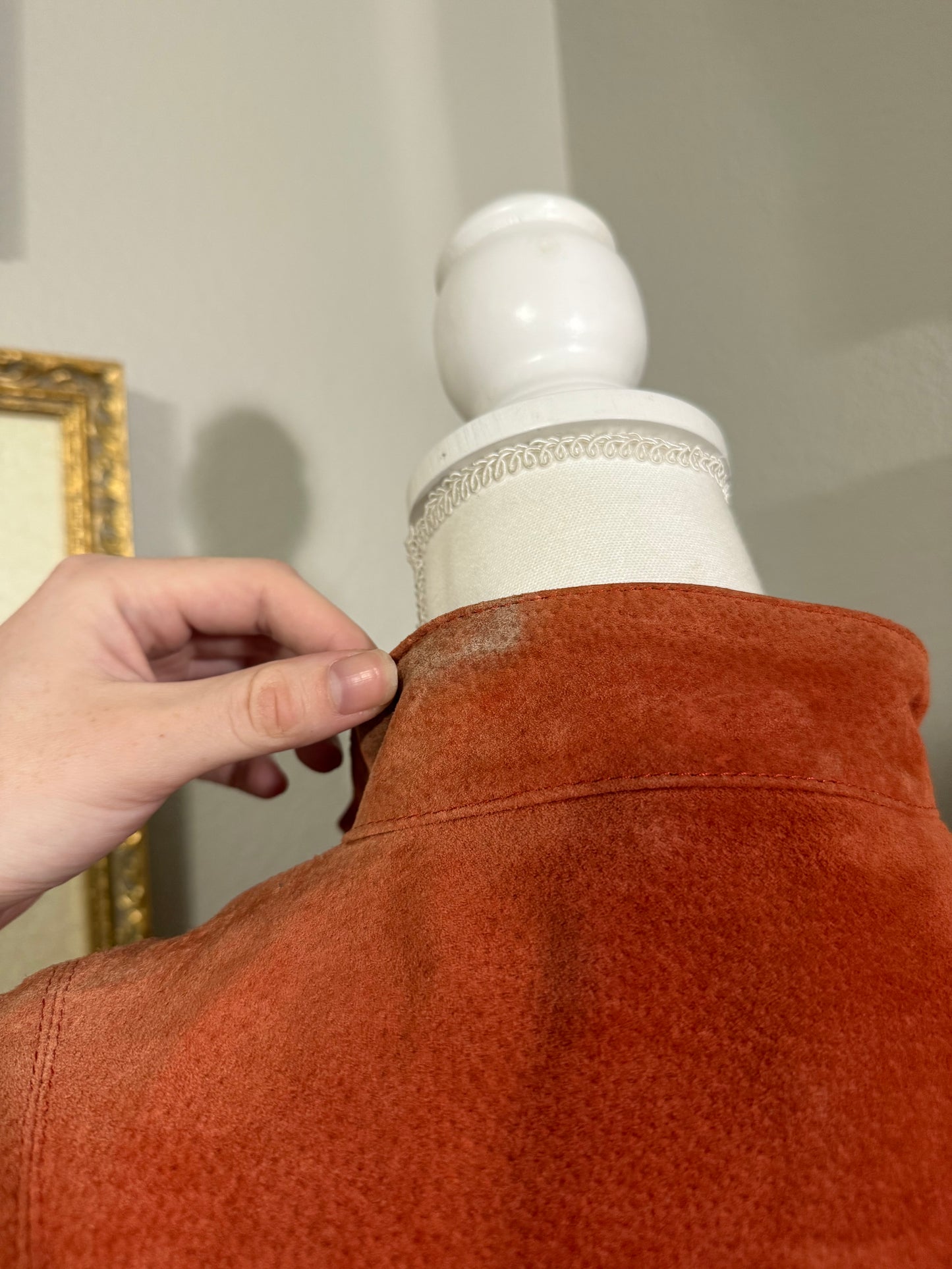Orange Suede Vest