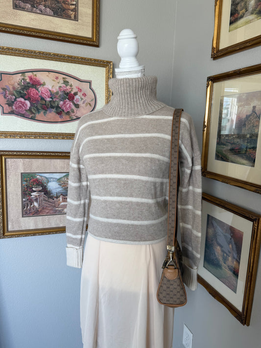 Striped Adrienne Vittadini Cashmere Sweater