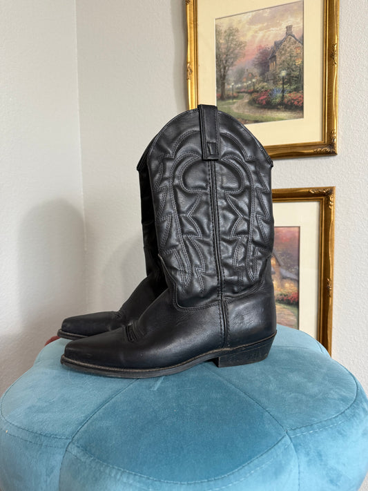 Vintage Capezio Black Western Cowboy Boots