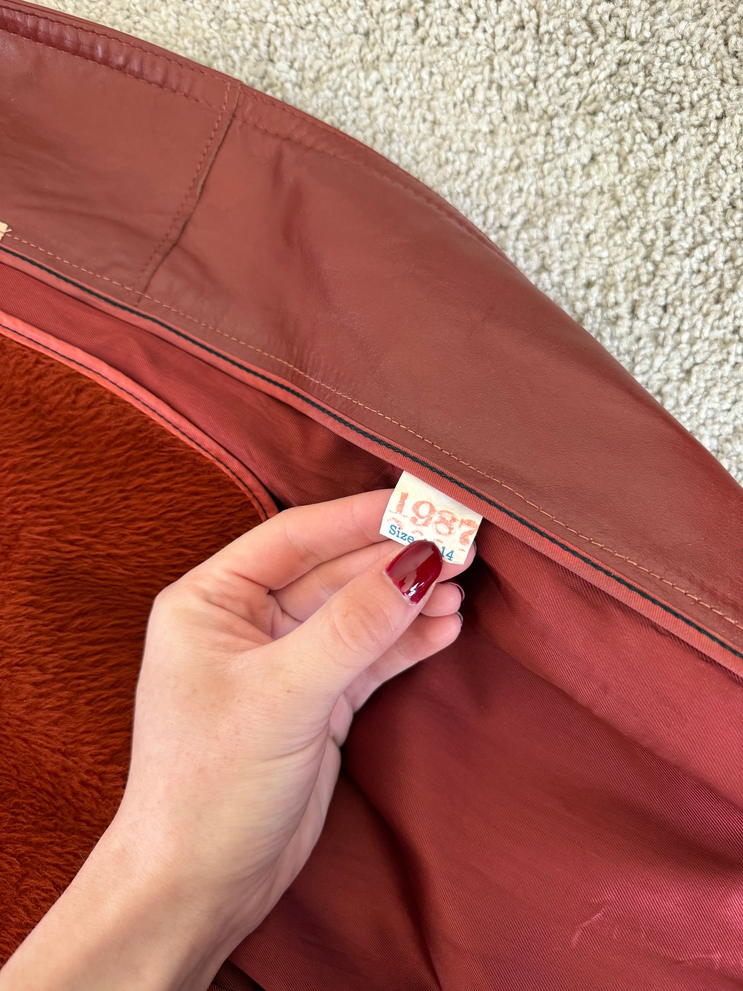 Red Leather Trench Coat