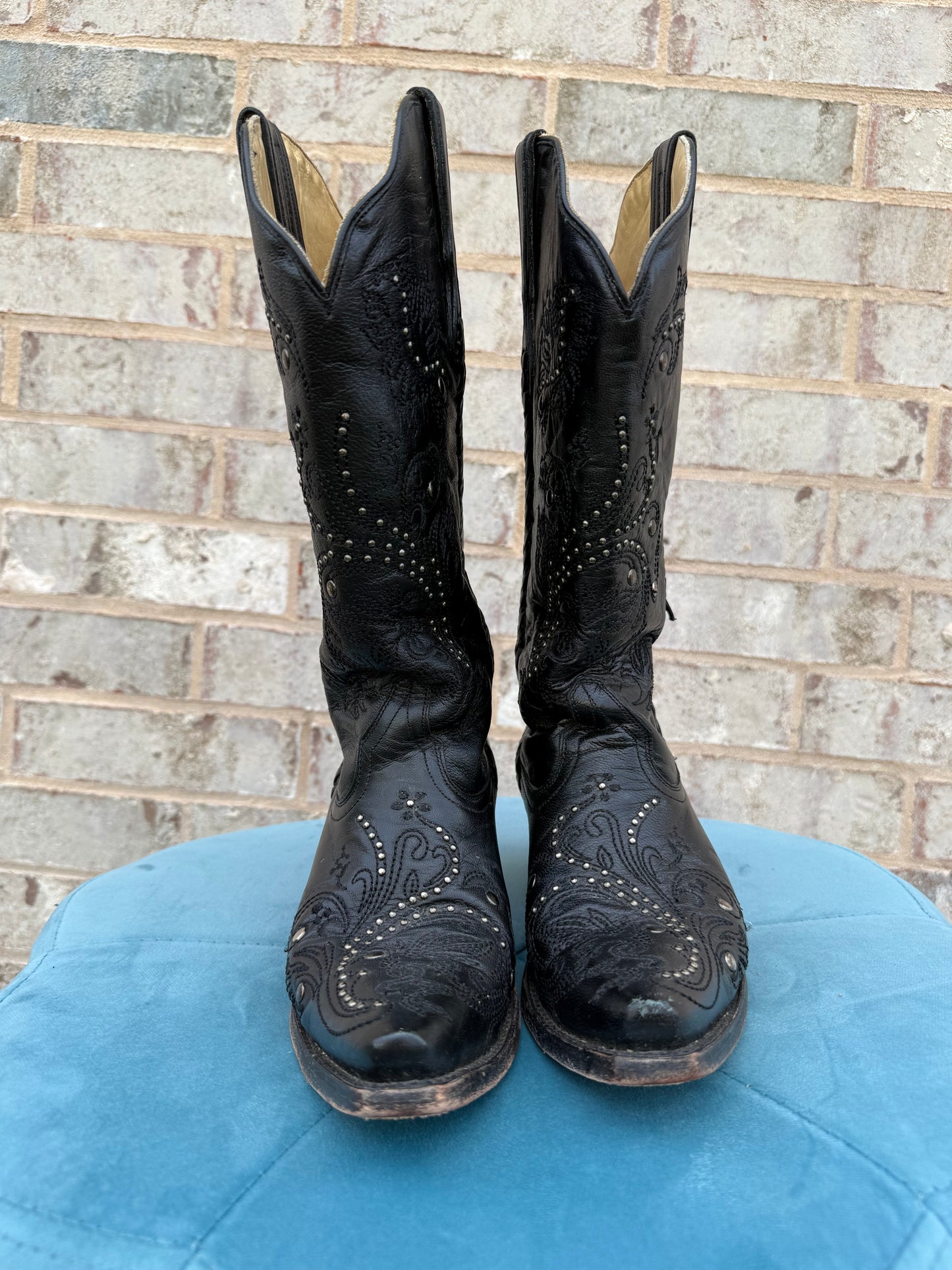 Black Embroidered Corral