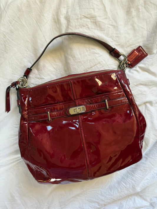 Coach Red Patent Bag