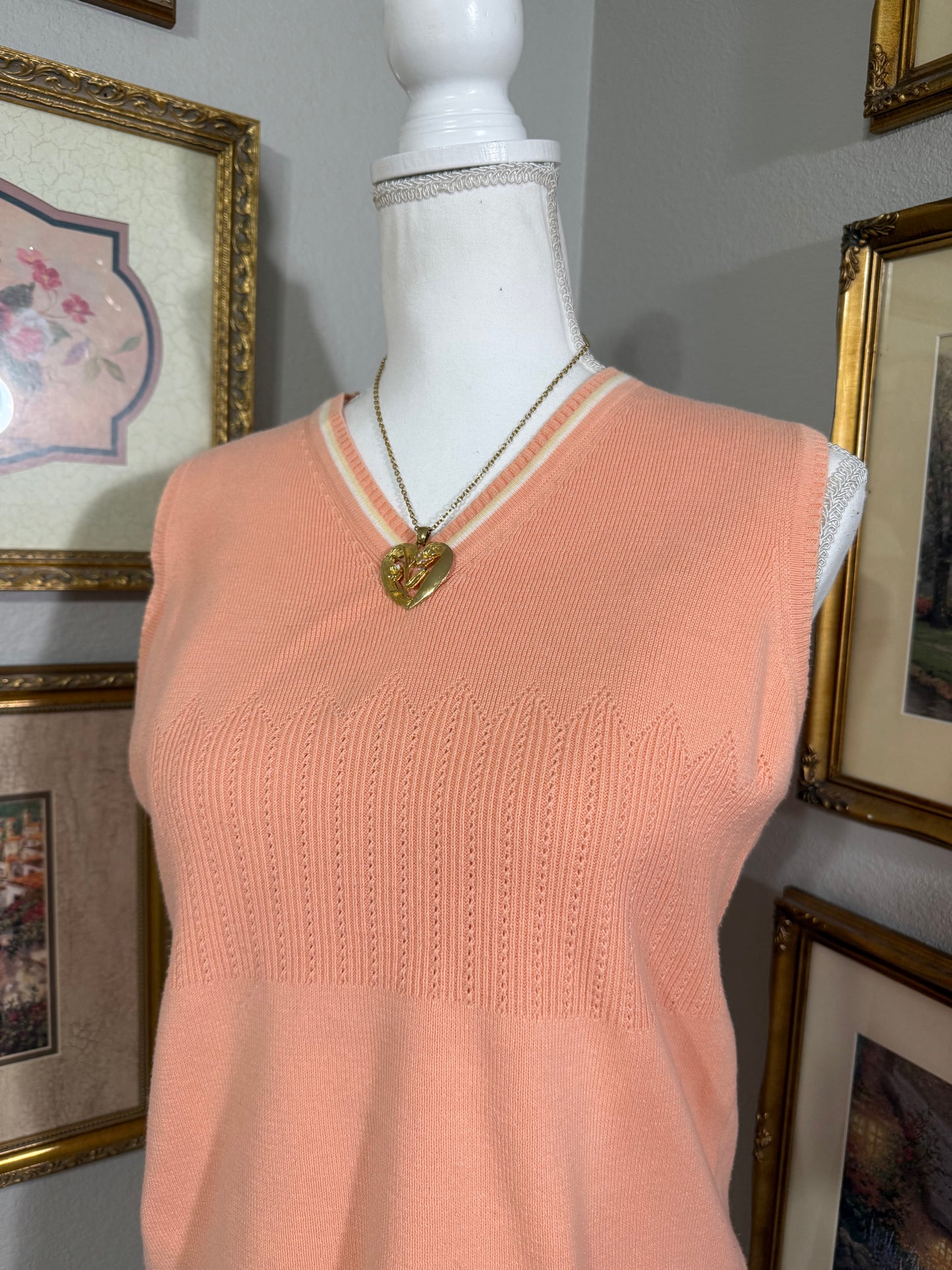 Peach Sweater Vest