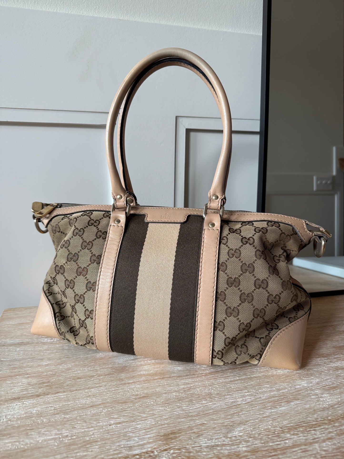 Gucci Brown Sherry Satchel