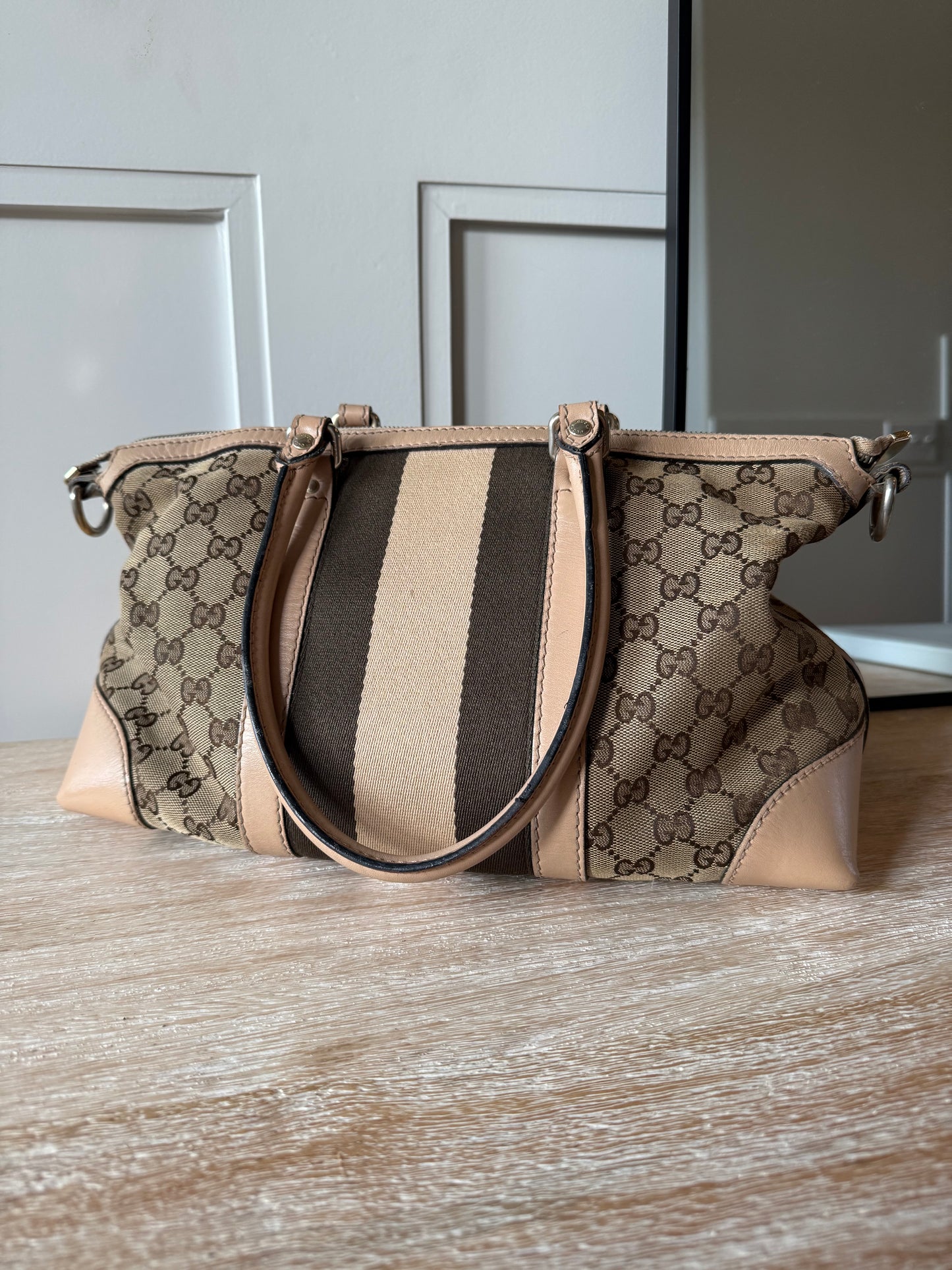 Gucci Brown Sherry Satchel
