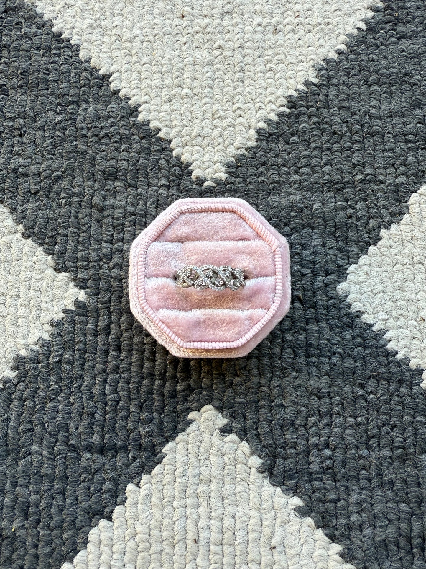 Sterling Rhinestone Twisted Band (7)