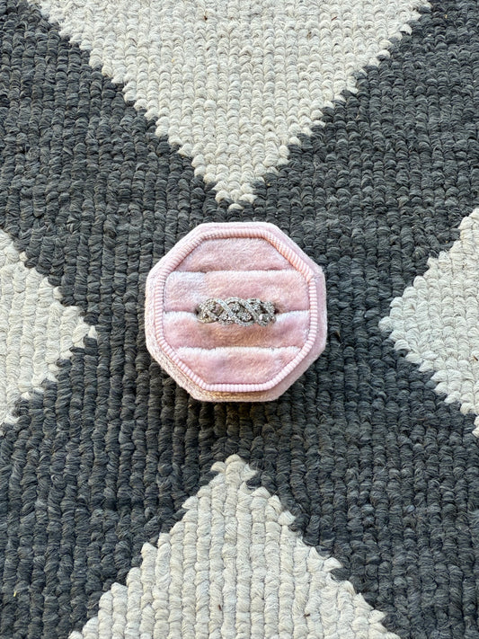 Sterling Rhinestone Twisted Band (7)