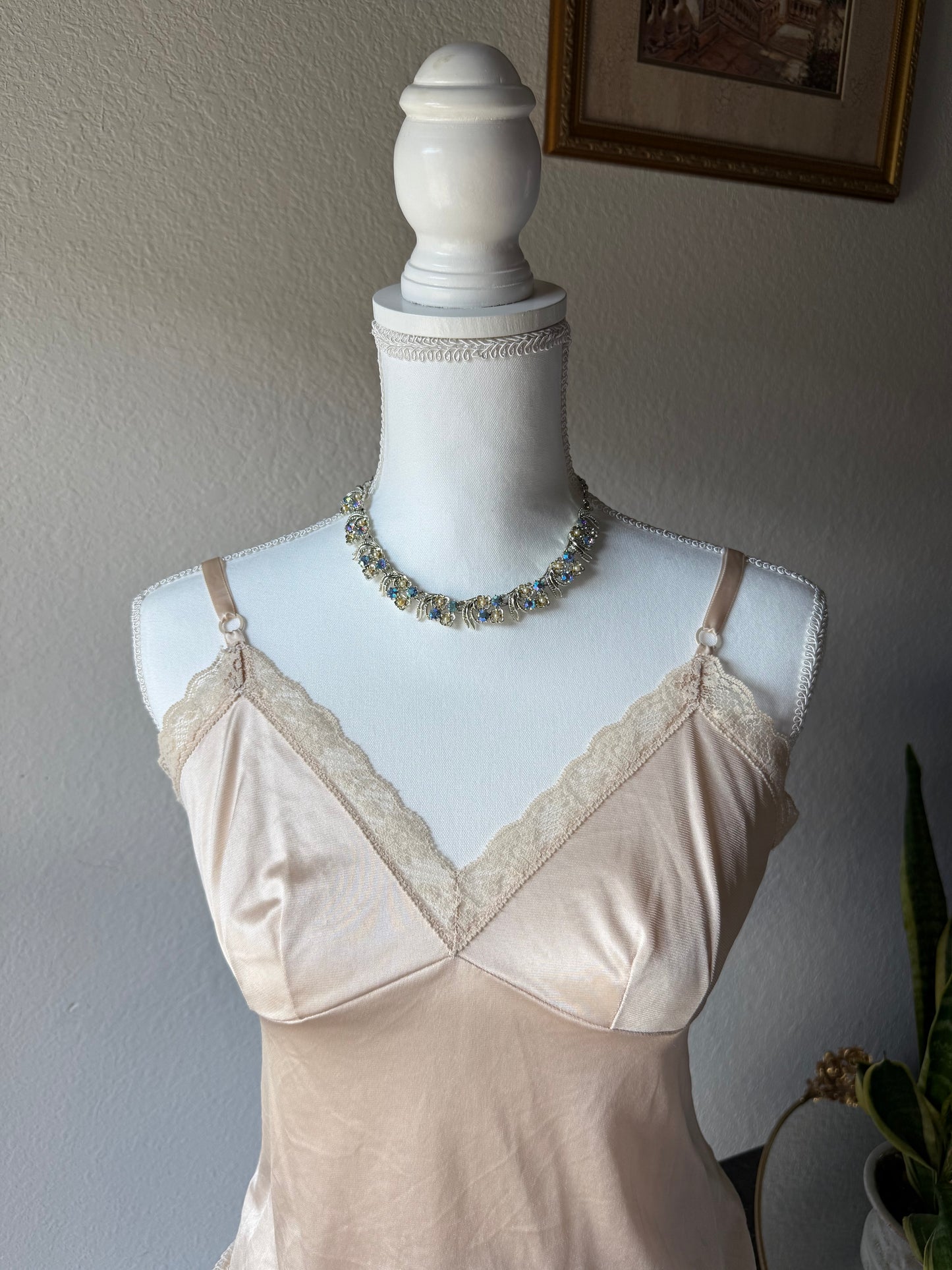 Rhinestone Pearl Necklace