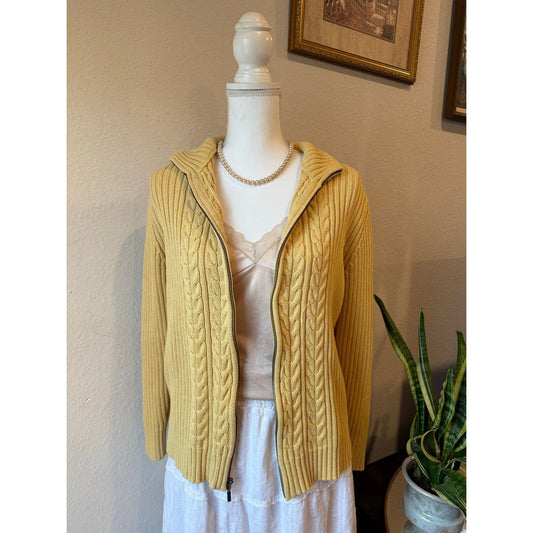 Yellow Sweater Zip Up