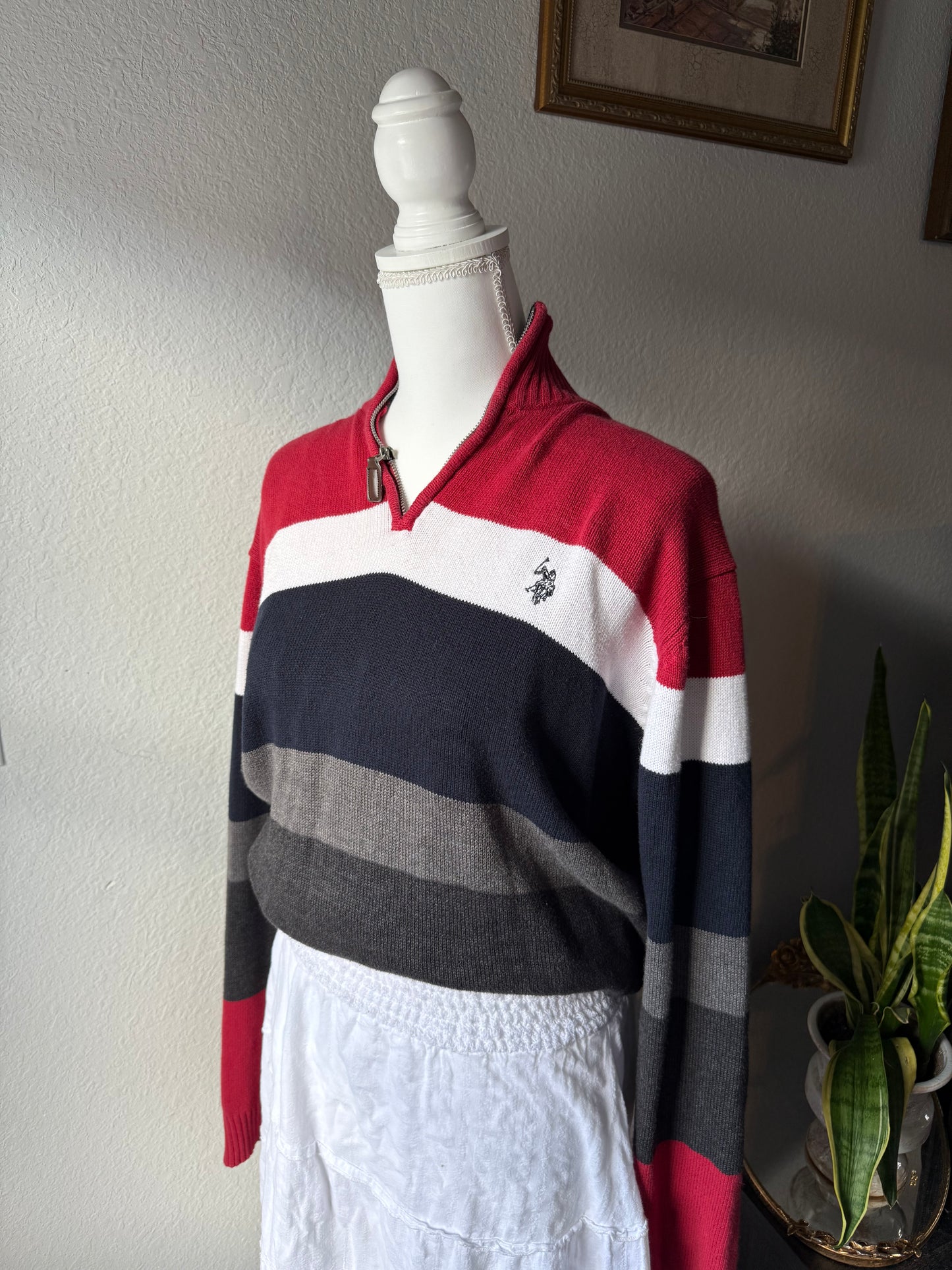 XL - Polo Quarter Zip (Broken Zipper)