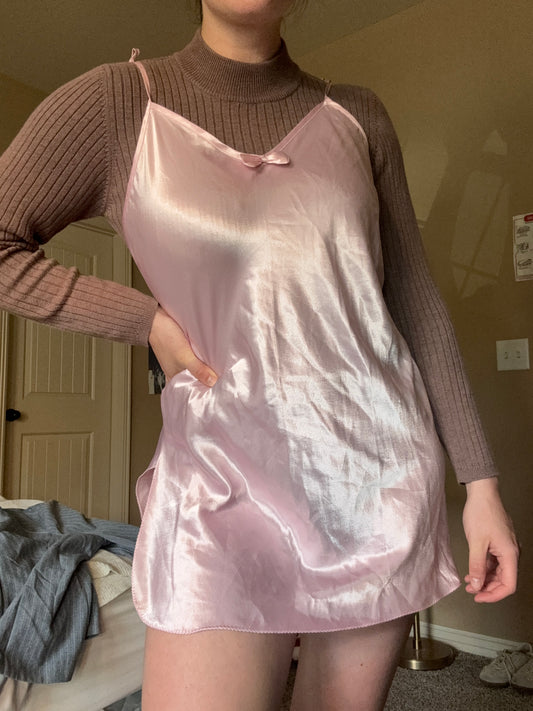 Pink Silk Slip