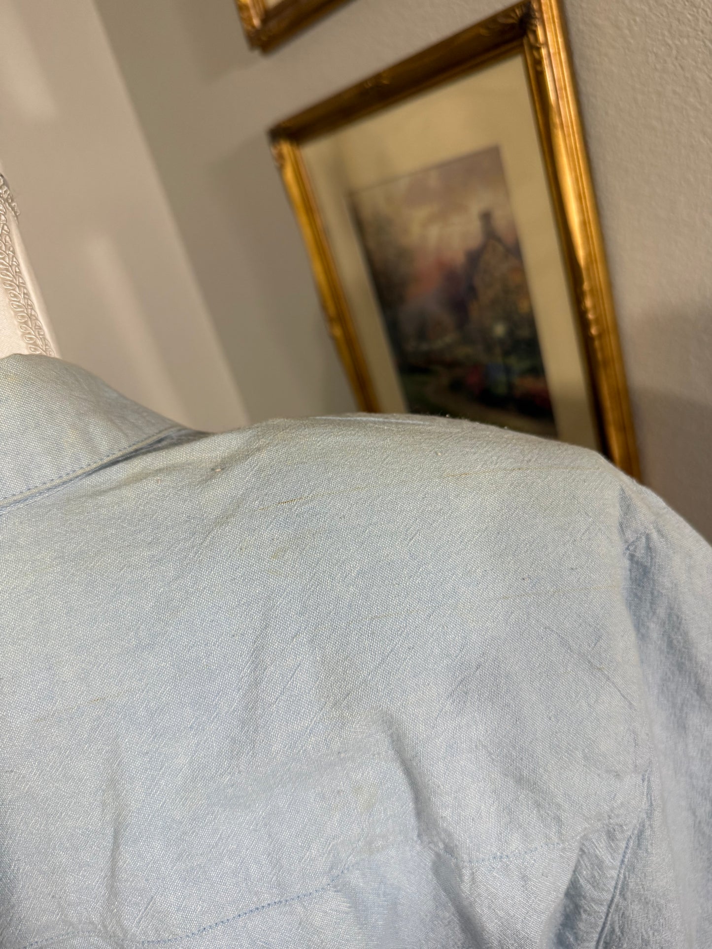 Pearl Beaded Denim Shirt