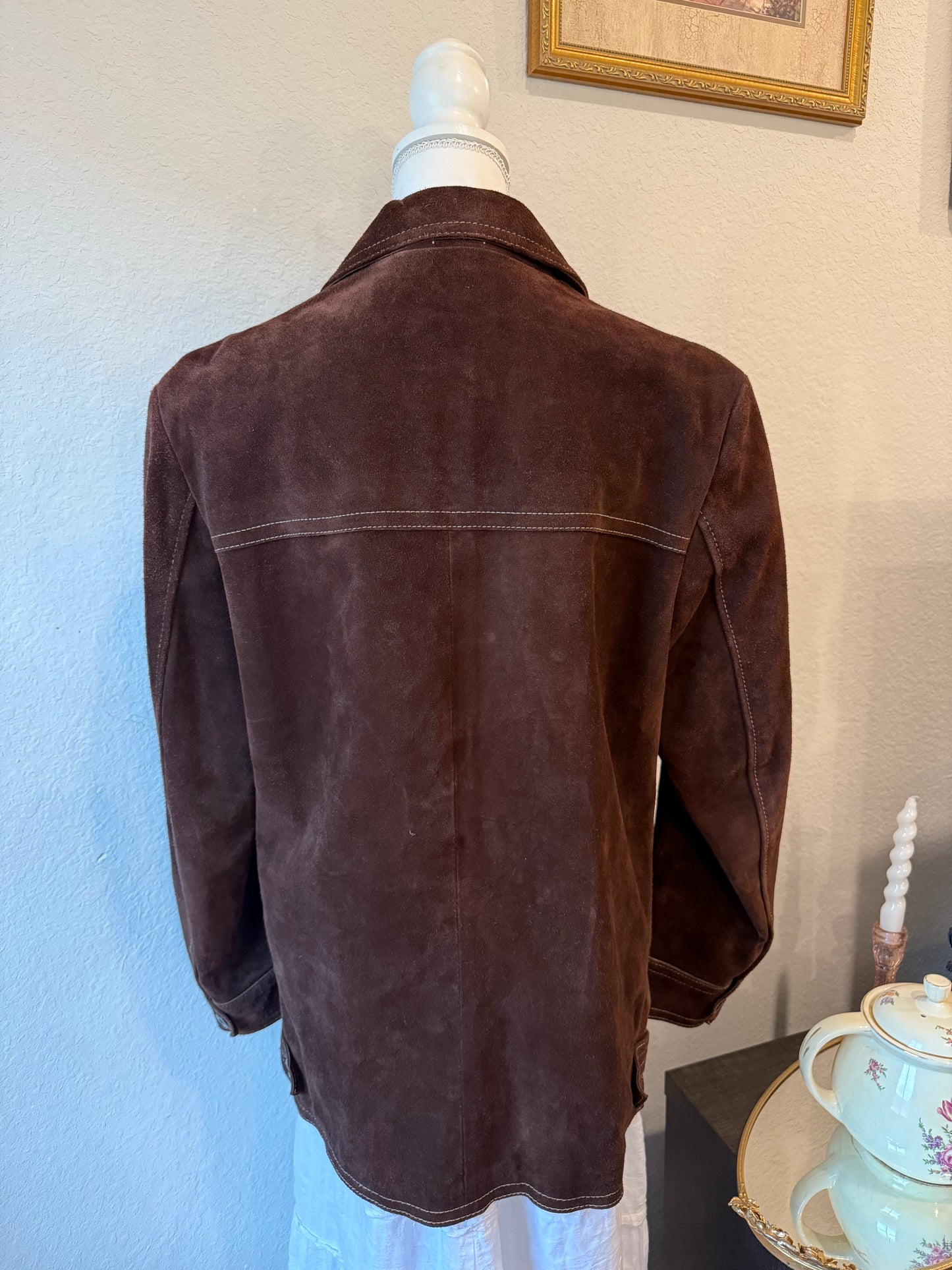 Brown Genuine Suede Jacket