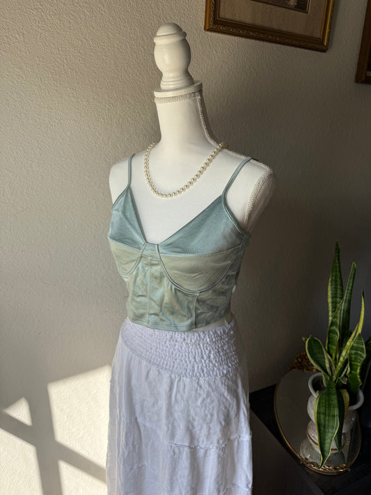 L - Green Crop Top