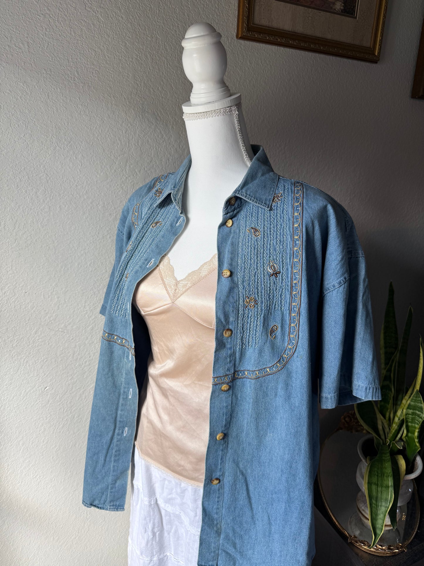 M - Denim Button Up