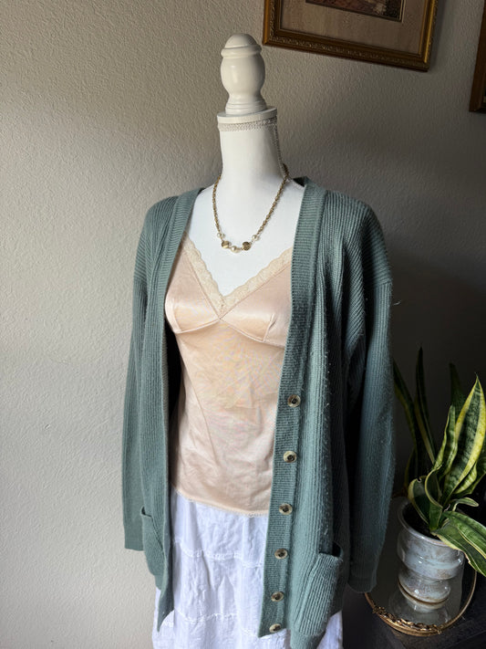 L - Green Cardigan