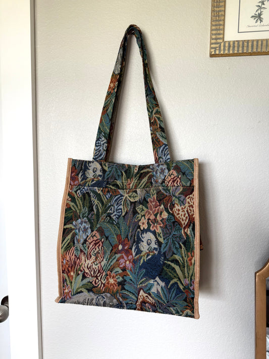 Jungle Tapestry Vintage Tote Bag