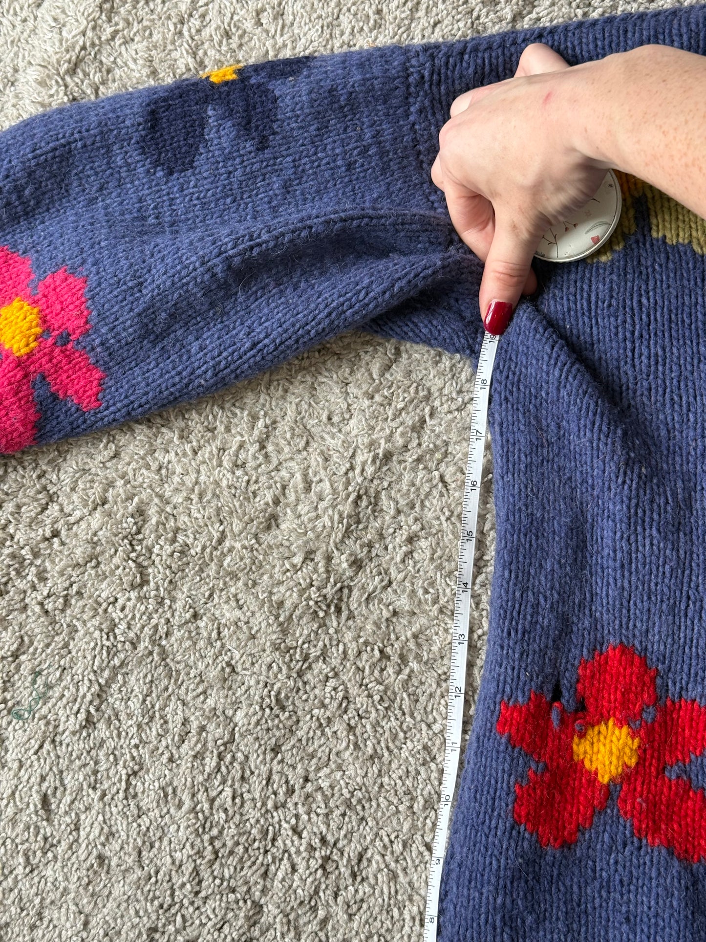 Daisy Knit Handmade Cardigan Sweater
