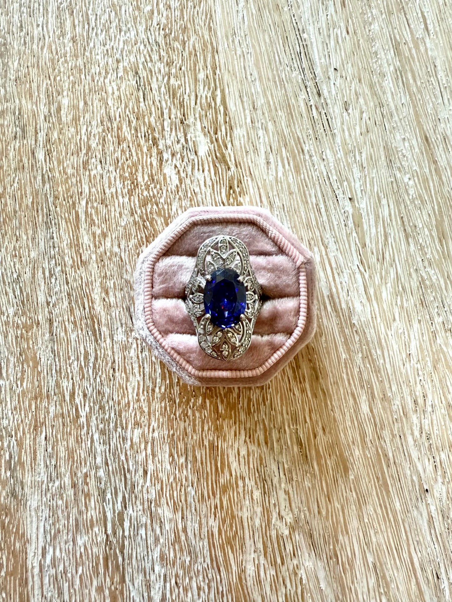 Sterling Sapphire Shield Ring (8)