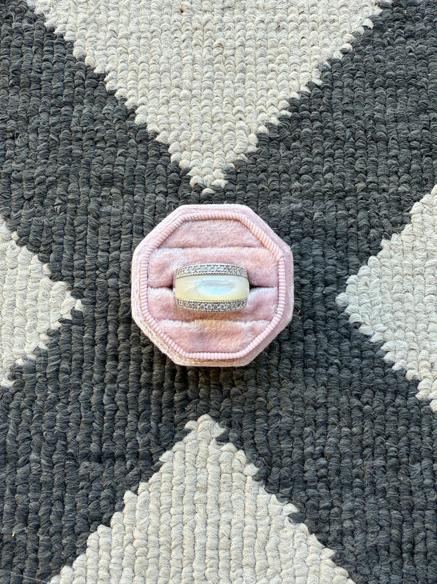 Sterling Enamel Dome Ring (6.75)