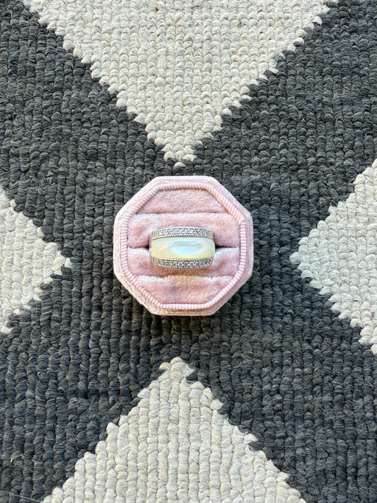 Sterling Enamel Dome Ring (6.75)