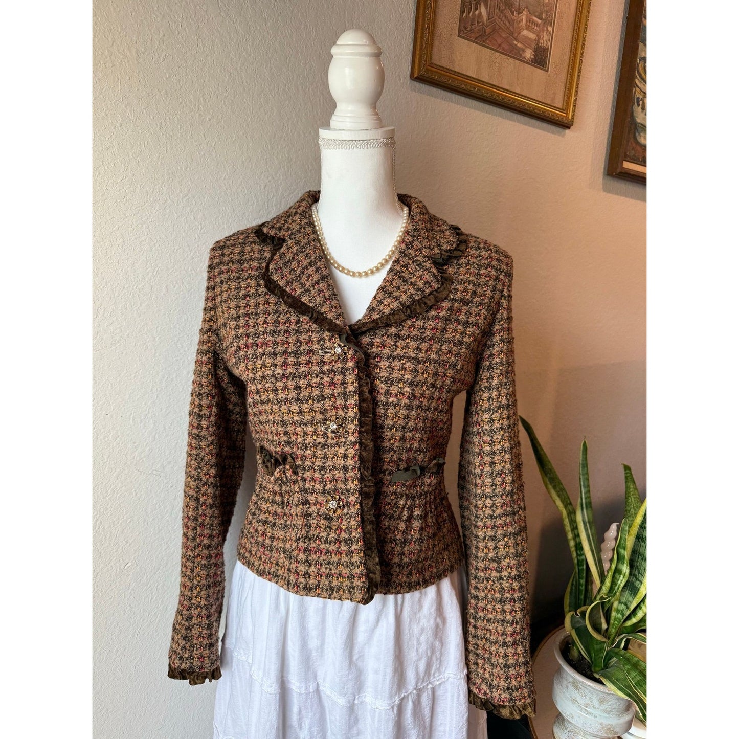 Vintage Ruffle Blazer