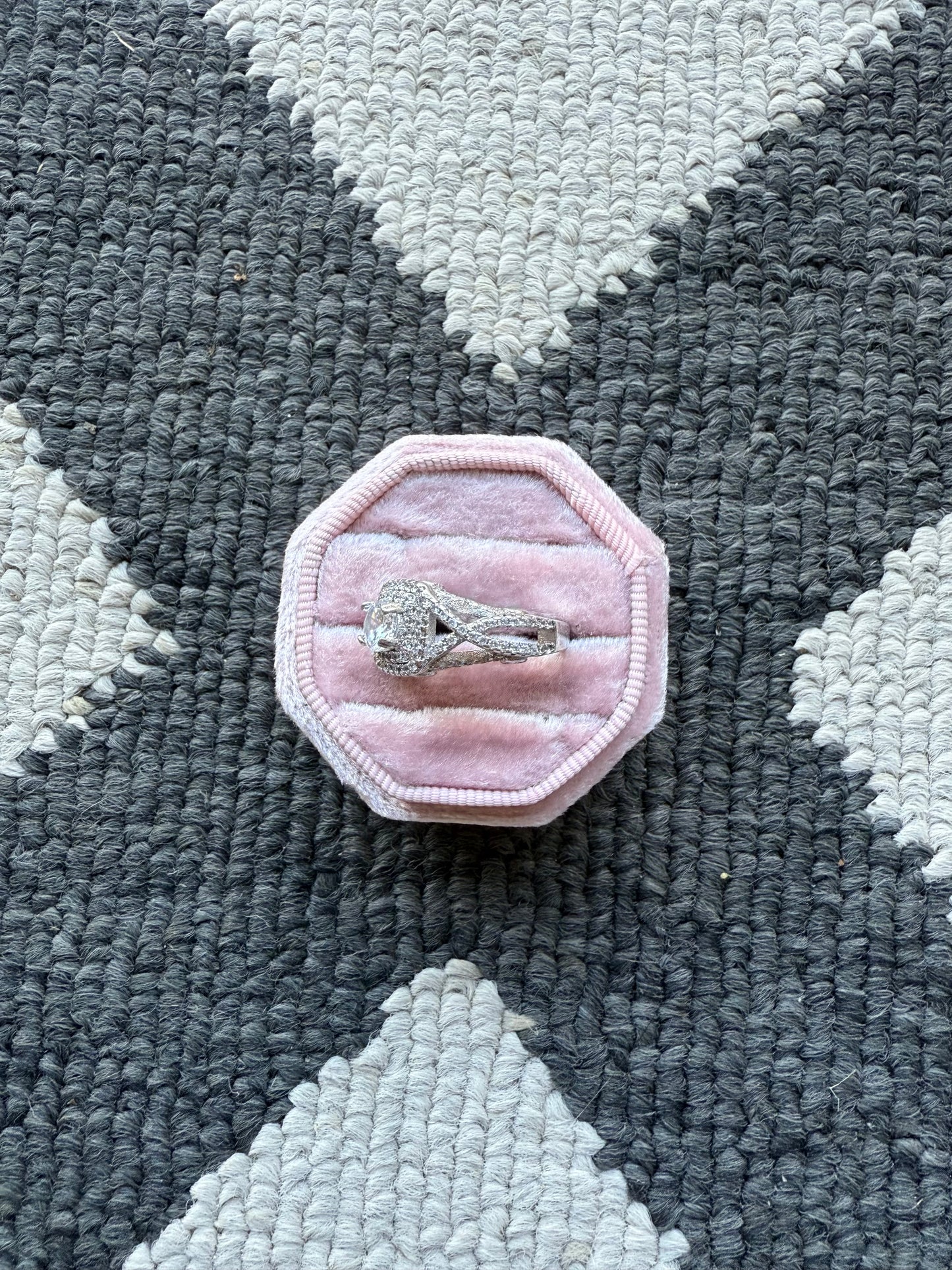 Sterling Twisted Clear Ring (5.25)