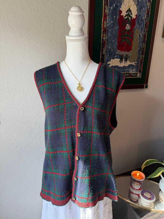Plaid Vest