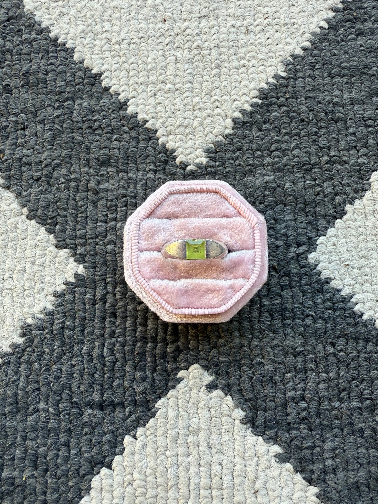 Sterling Peridot Ring (7.5)