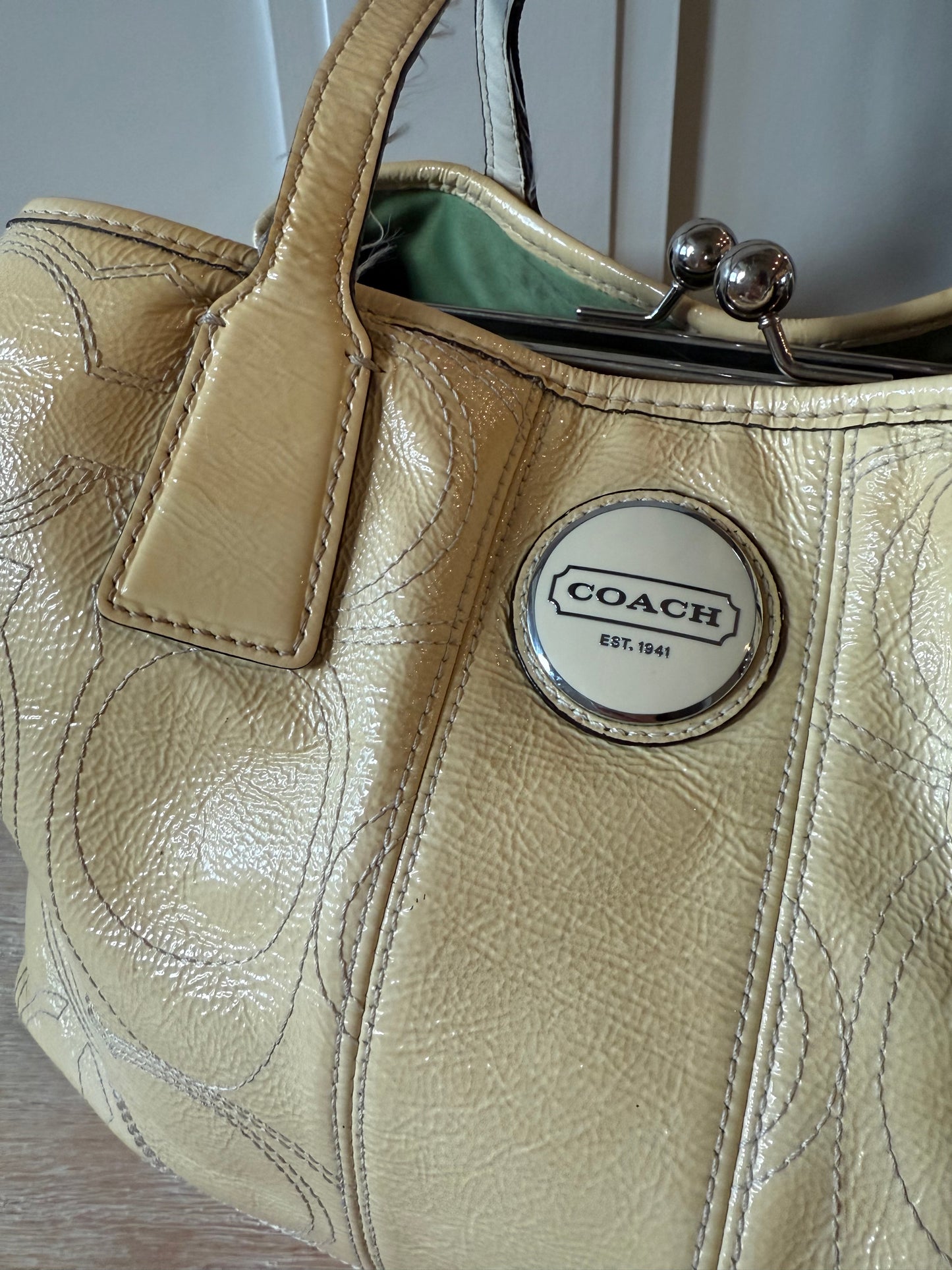 Coach Pastel Yellow Bag
