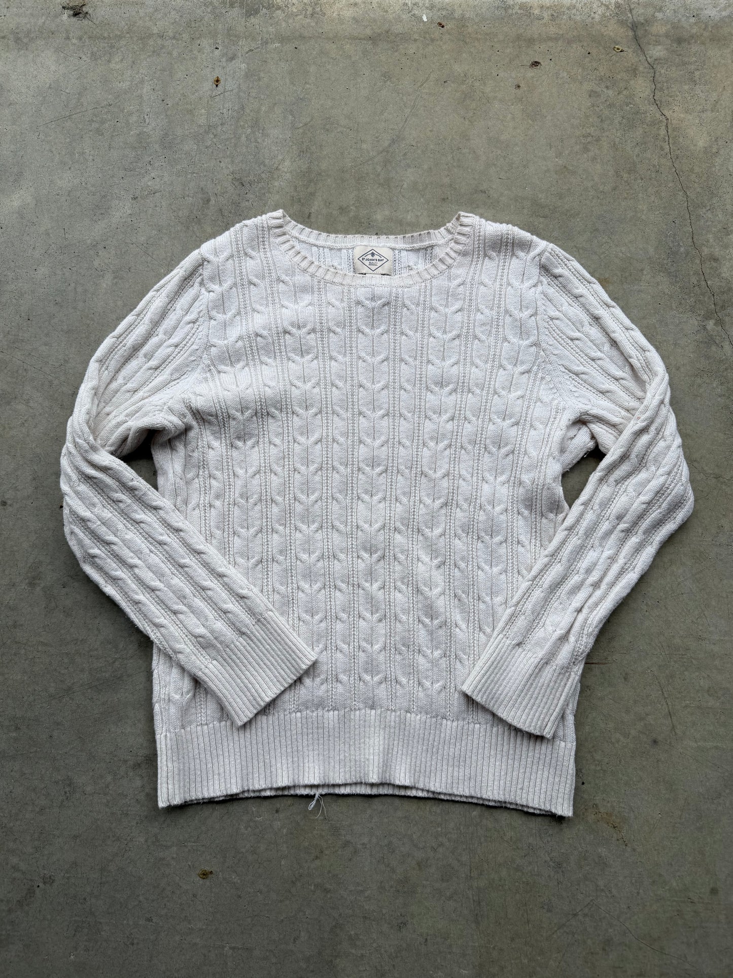 Cream Cable Knit Sweater