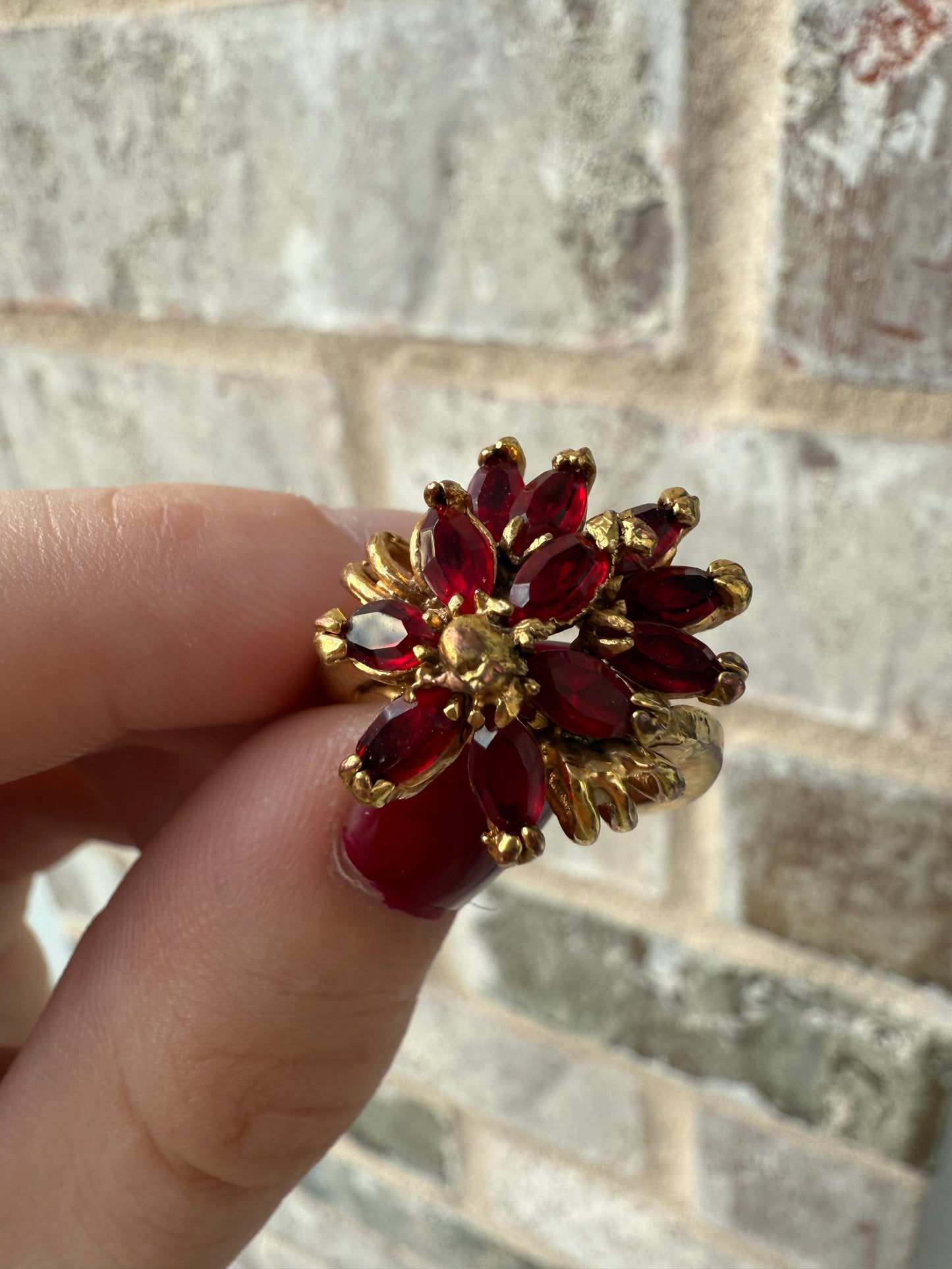 Red Cluster Ring (8)