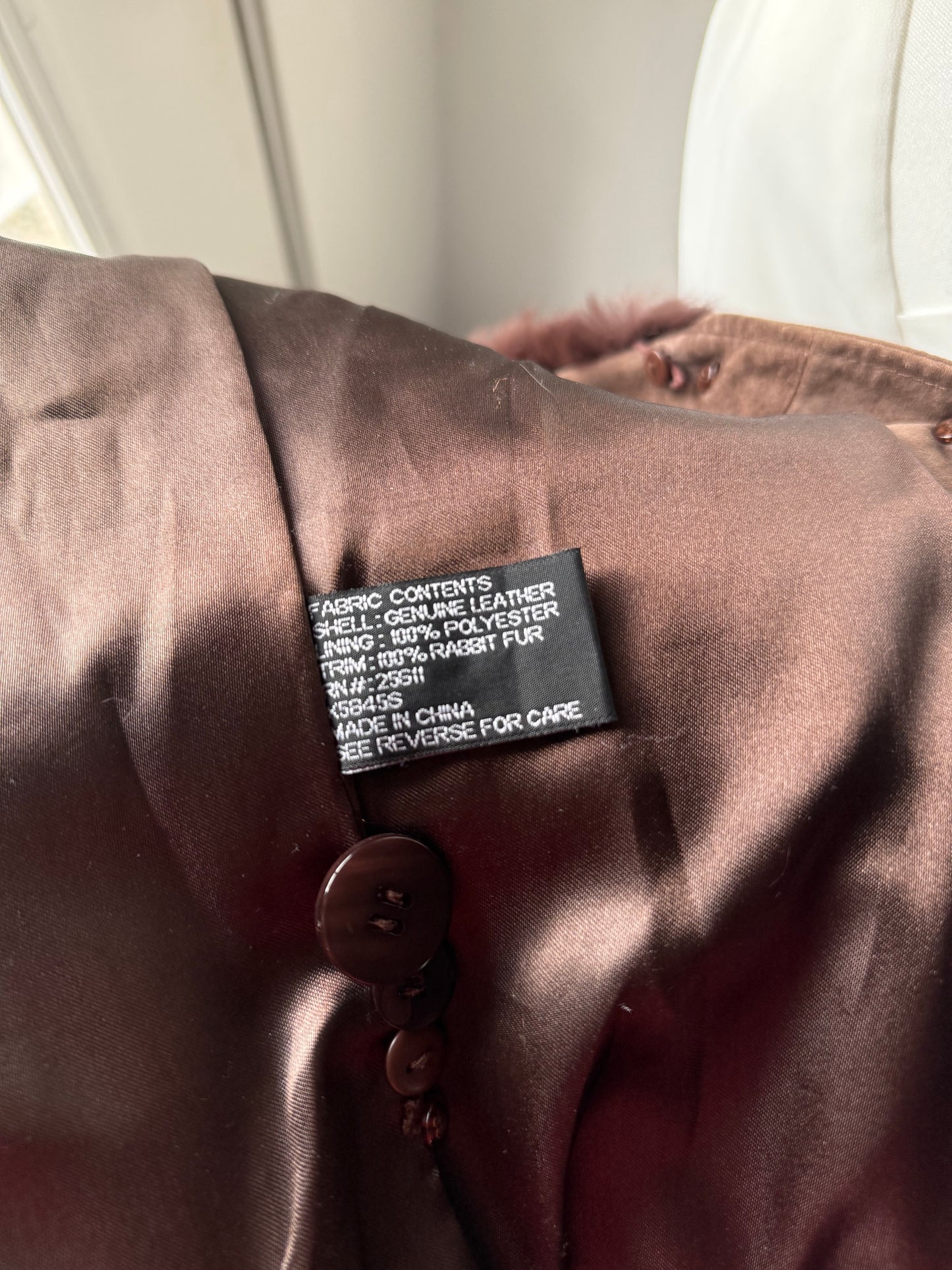 Fur Trim Brown Suede Jacket