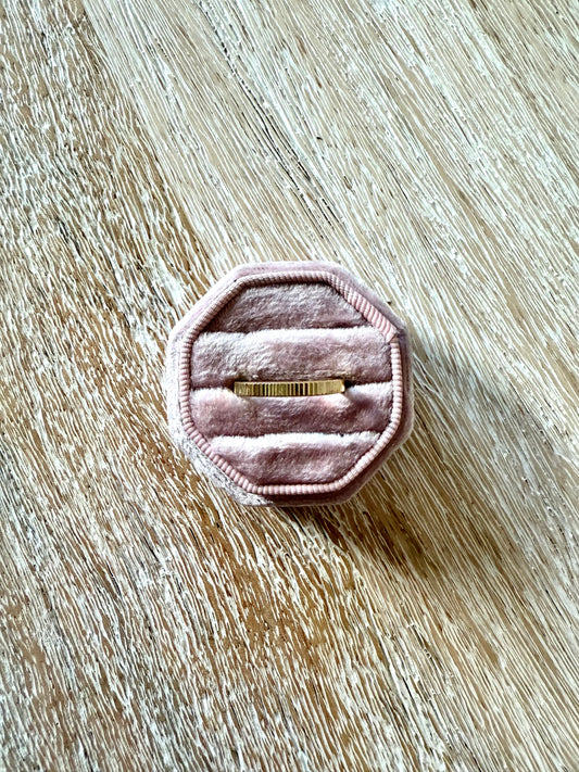 Sterling Ridged Ring - Gold Plated (8)