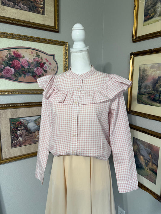 Pink Gingham Buttonup
