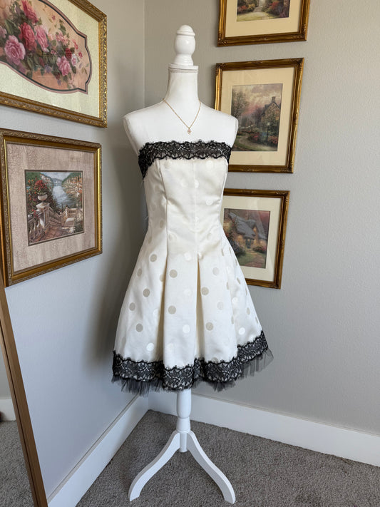 Gunne Sax Polka Dot Lace Dress by Jessica McClintock